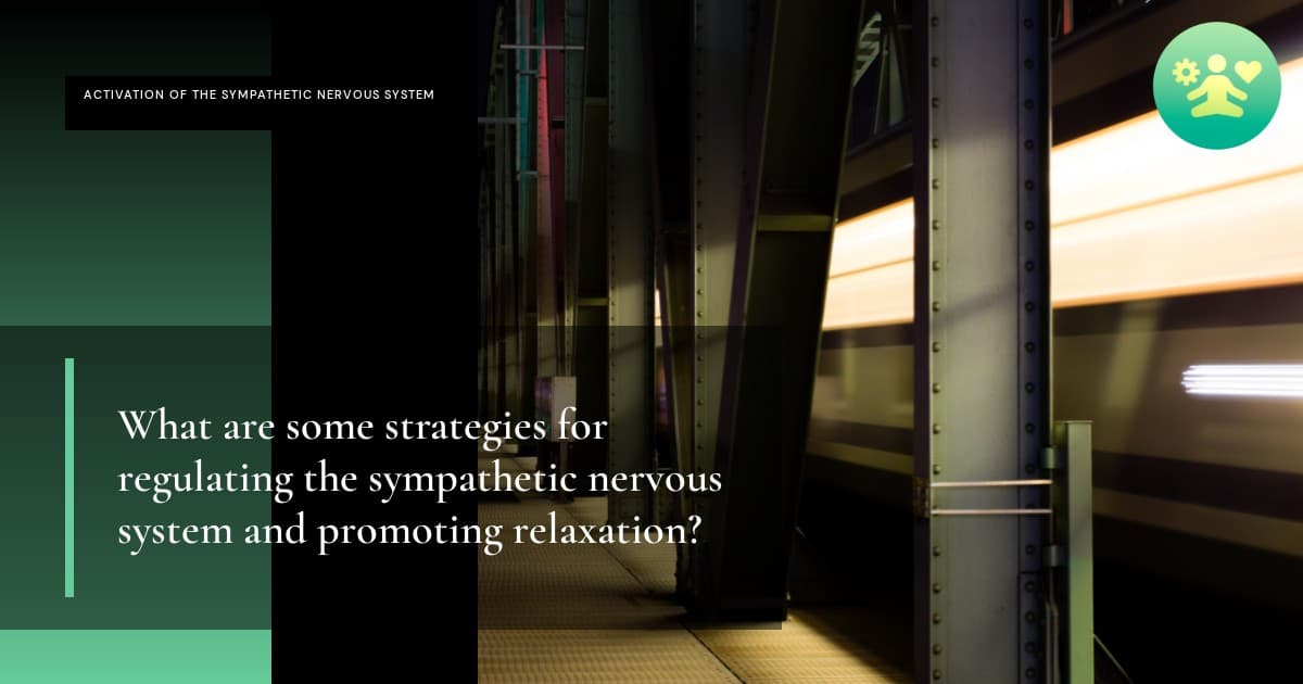 What are some strategies for regulating the sympathetic nervous system and promoting relaxation?